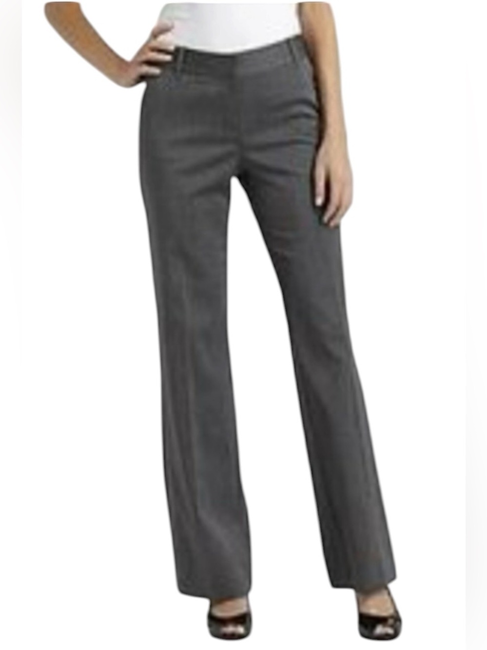 Women's Gray Stretch Dress Pants NWT Perfect Trouser Size 12P Career Office